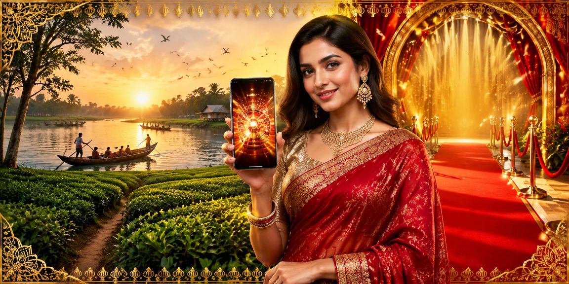 বরিশালে চা বাগানের পাশে ক্যাসিনো অ্যাপ ব্যবহার করছেন একজন ব্যবহারকারী
