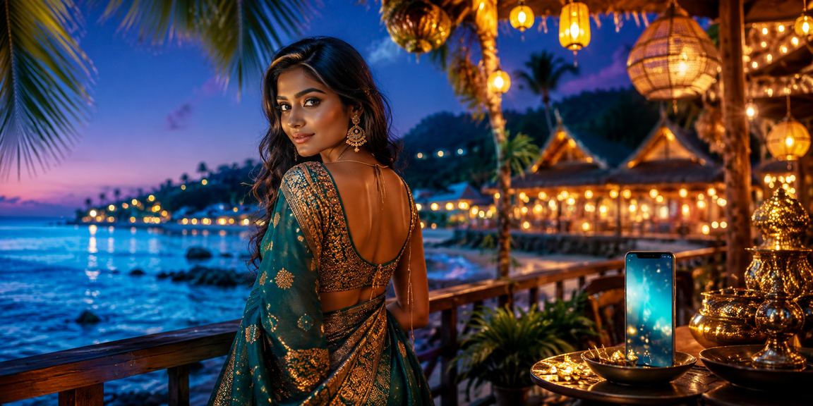 সেন্ট মার্টিন দ্বীপের সৈকতে মোবাইলে লটারি রেজিস্ট্রেশন ও বোনাস উপভোগ করছেন একজন ব্যবহারকারী